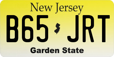 NJ license plate B65JRT