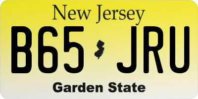 NJ license plate B65JRU