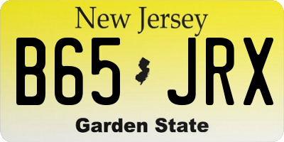 NJ license plate B65JRX