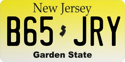 NJ license plate B65JRY