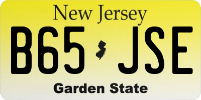 NJ license plate B65JSE