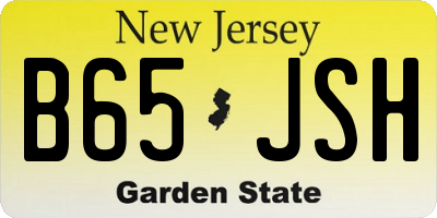 NJ license plate B65JSH