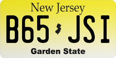 NJ license plate B65JSI