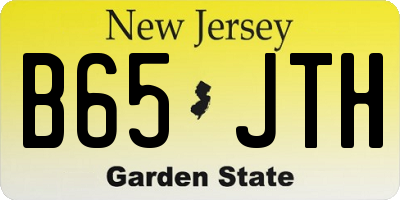 NJ license plate B65JTH