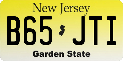 NJ license plate B65JTI