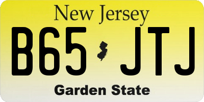 NJ license plate B65JTJ