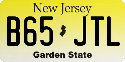 NJ license plate B65JTL