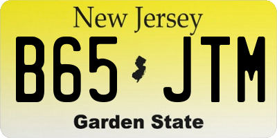 NJ license plate B65JTM