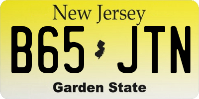 NJ license plate B65JTN