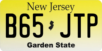 NJ license plate B65JTP