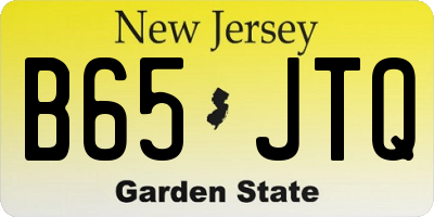 NJ license plate B65JTQ