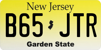 NJ license plate B65JTR