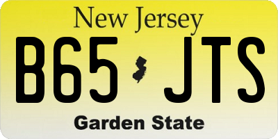 NJ license plate B65JTS