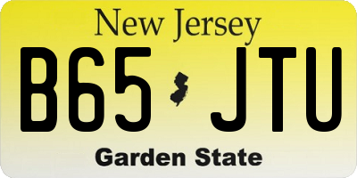 NJ license plate B65JTU