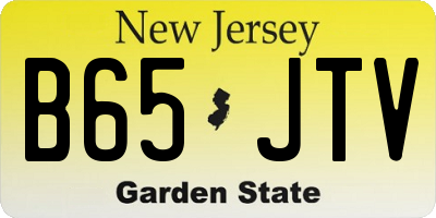 NJ license plate B65JTV