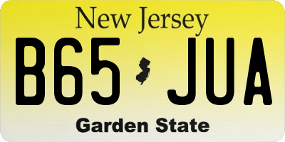 NJ license plate B65JUA