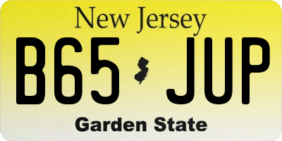 NJ license plate B65JUP
