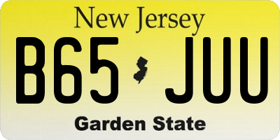 NJ license plate B65JUU