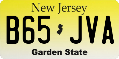 NJ license plate B65JVA