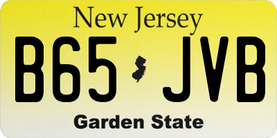NJ license plate B65JVB
