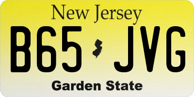 NJ license plate B65JVG