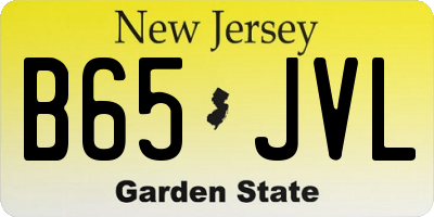 NJ license plate B65JVL