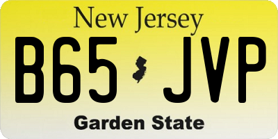 NJ license plate B65JVP