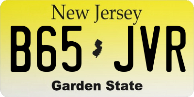 NJ license plate B65JVR