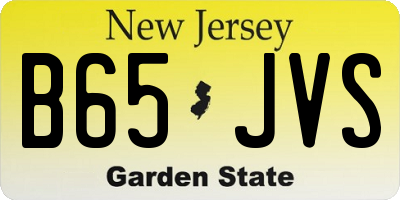 NJ license plate B65JVS