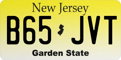 NJ license plate B65JVT