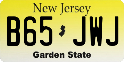 NJ license plate B65JWJ