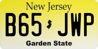 NJ license plate B65JWP