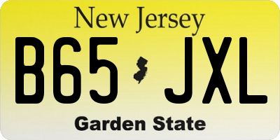 NJ license plate B65JXL