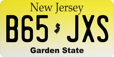 NJ license plate B65JXS