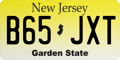 NJ license plate B65JXT