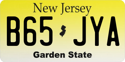 NJ license plate B65JYA