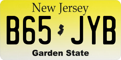 NJ license plate B65JYB