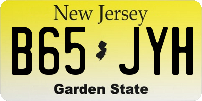 NJ license plate B65JYH