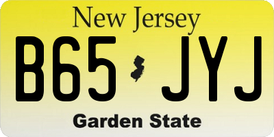 NJ license plate B65JYJ