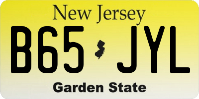 NJ license plate B65JYL