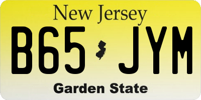 NJ license plate B65JYM
