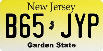 NJ license plate B65JYP