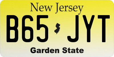 NJ license plate B65JYT