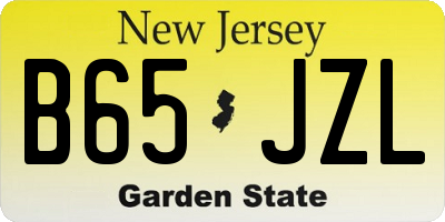 NJ license plate B65JZL