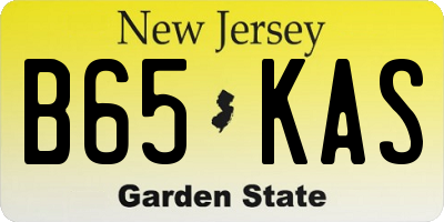 NJ license plate B65KAS