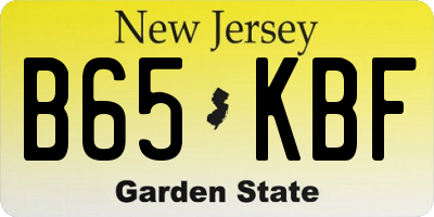 NJ license plate B65KBF