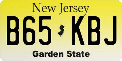 NJ license plate B65KBJ