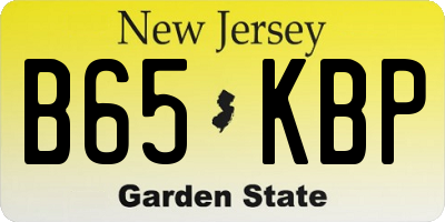 NJ license plate B65KBP