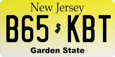 NJ license plate B65KBT