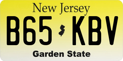 NJ license plate B65KBV